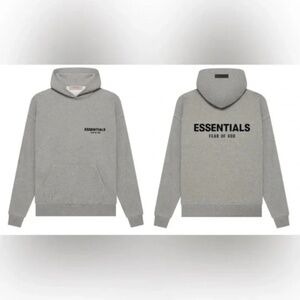 Fear of God Essentials men’s Hoodie Sweatshirt Pullover dark oatmeal gray XL